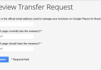 Google Review Transfer Form Screenshot